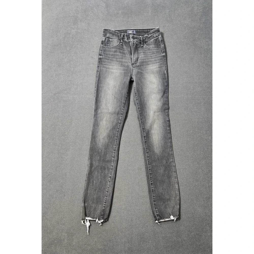 Abercrombie‎ & Fitch Super Skinny Ankle High Rise Womens 0/25 Faded Black Jeans